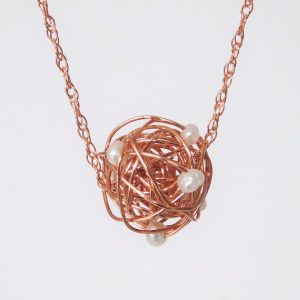 Rose Gold and Pearl Necklace