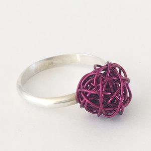 Colorful Silverthread Drop Ring